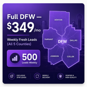 Full DFW — Weekly Fresh Leads (All 5 Counties)