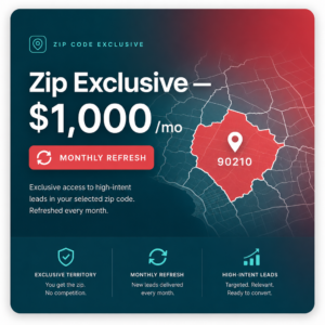 Zip Code Exclusive — Monthly Refresh